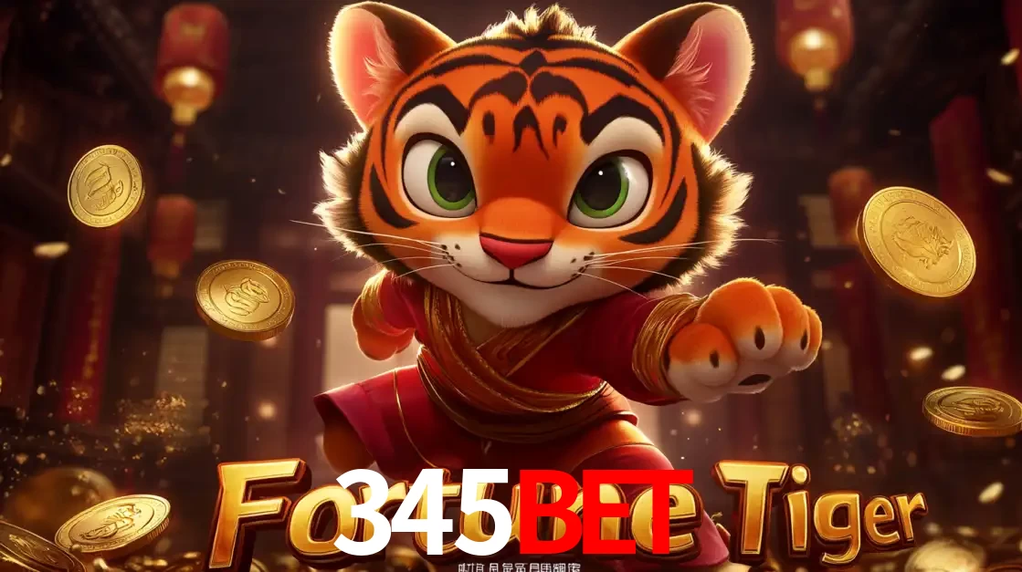 O carismático mascote do jogo de slot Fortune Tiger, um tigre fofo em pose de artes marciais, pronto para trazer sorte e multiplicadores de ganhos no cassino online 345BET.