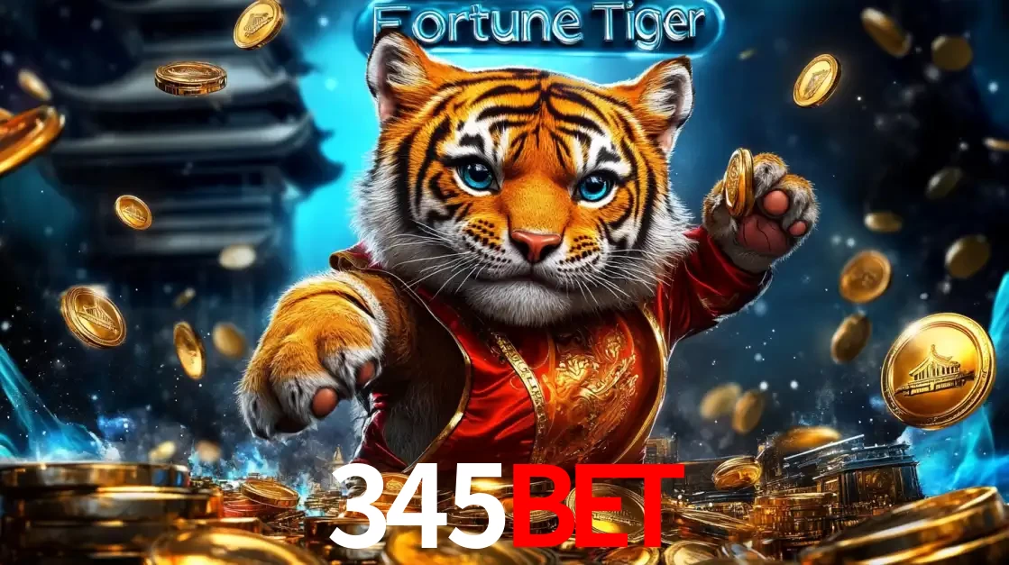 Imagem promocional do jogo de slot Fortune Tiger, com um tigre majestoso em traje tradicional cercado por uma fortuna em moedas de ouro, disponível agora no cassino 345BET.